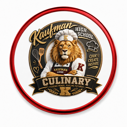 BBQ26 button-red Kaufman culinary lion mockup