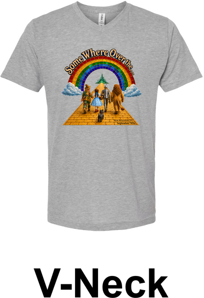 SOTR26 design on grey V-neck T-shirt